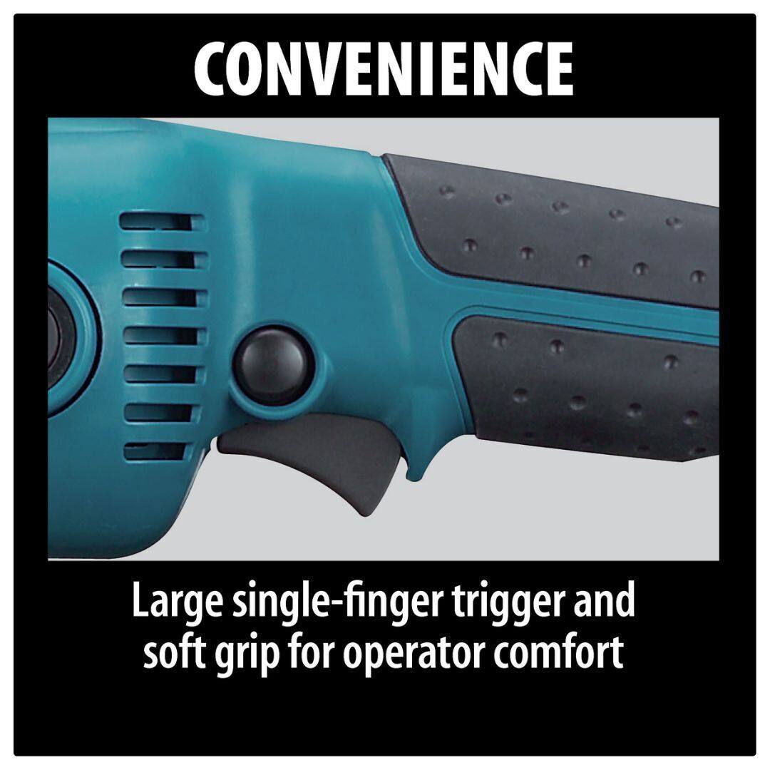 CONVENIENCE

Large single-finger trigger and soft grip for operator comfort