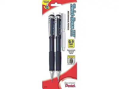 Twist-Erase II Mechanical Pencils
0.9 mm Thick
Ergonomically Designed Barrel
2 Pentel
