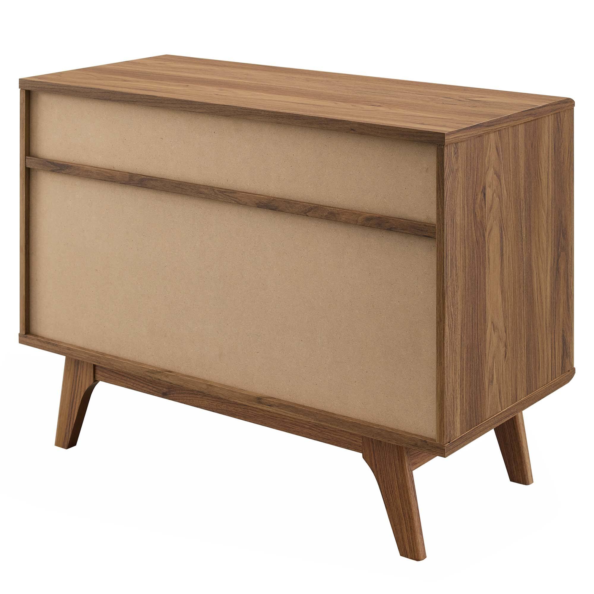 Alt View 2. Modway - Render Vinyl Record Display Stand by Modway - Walnut.