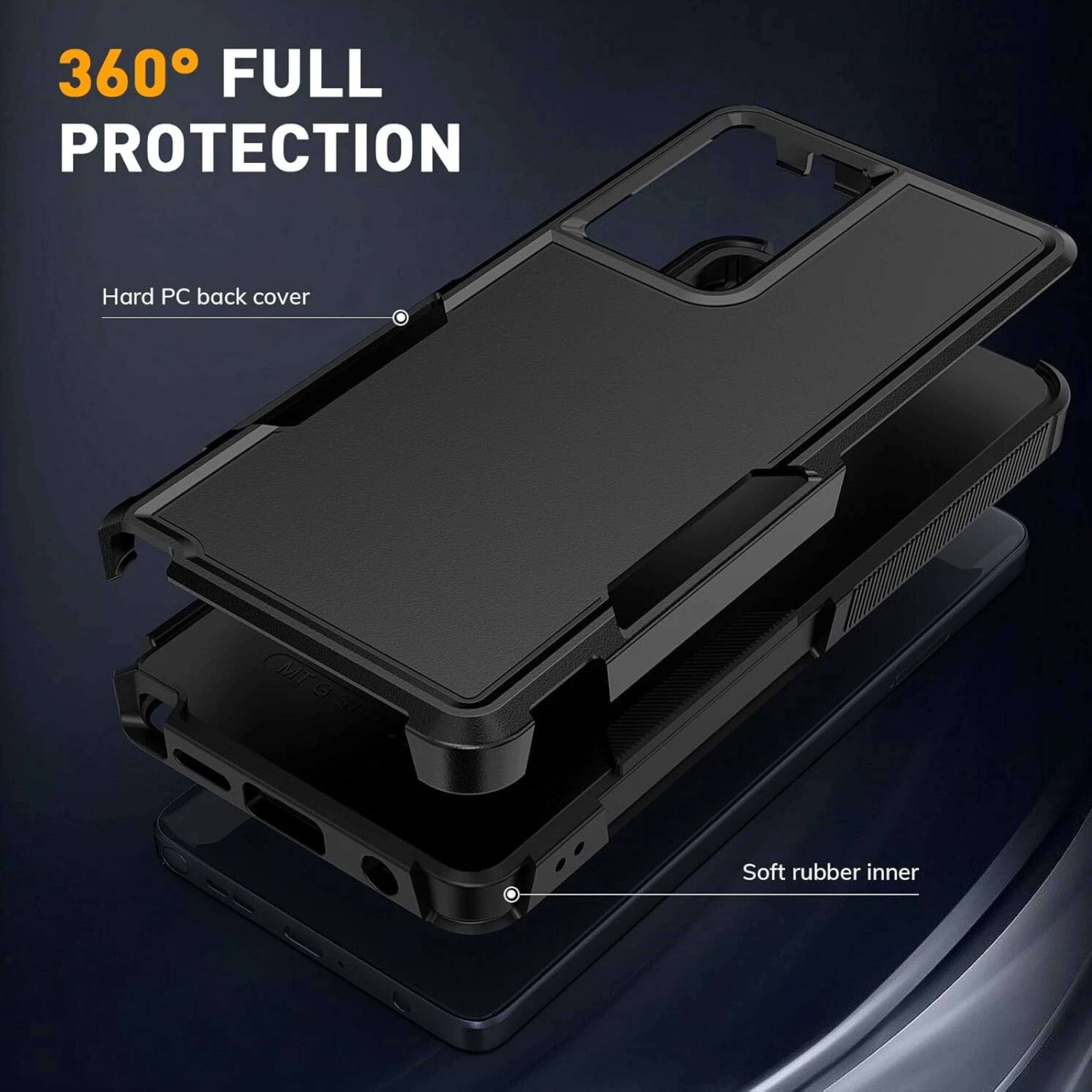 360° FULL PROTECTION

Hard PC back cover

Soft rubber inner