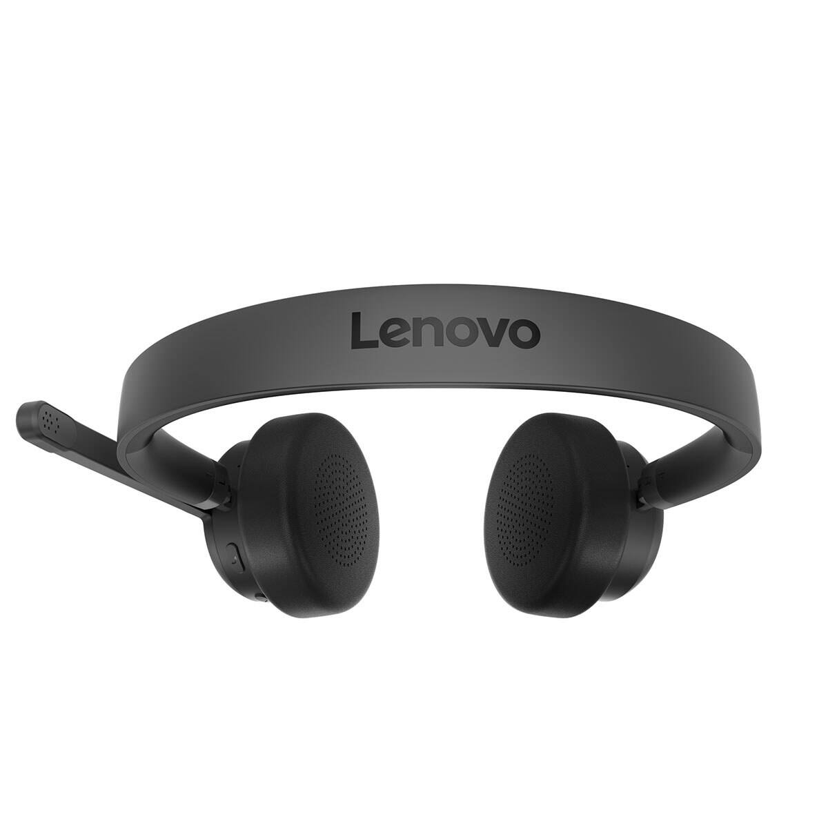 Alt View 4. Lenovo - Lenovo UC Wireless Closed-Back On-Ear Stereo VoIP Headset with USB-A Adapter, Microsoft Teams Certified - Blue.
