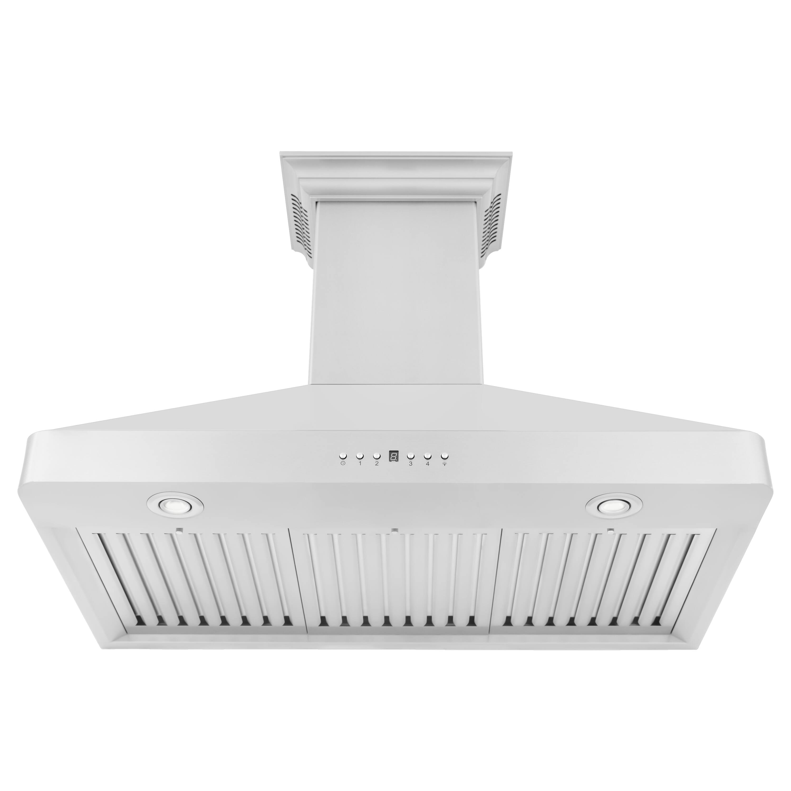Alt View 13. ZLINE - 30 in. ZLINE CrownSound™Ducted Vent Wall Mount Range Hood in Stainless Steel with Built-in Bluetooth Speakers - Stainless steel.