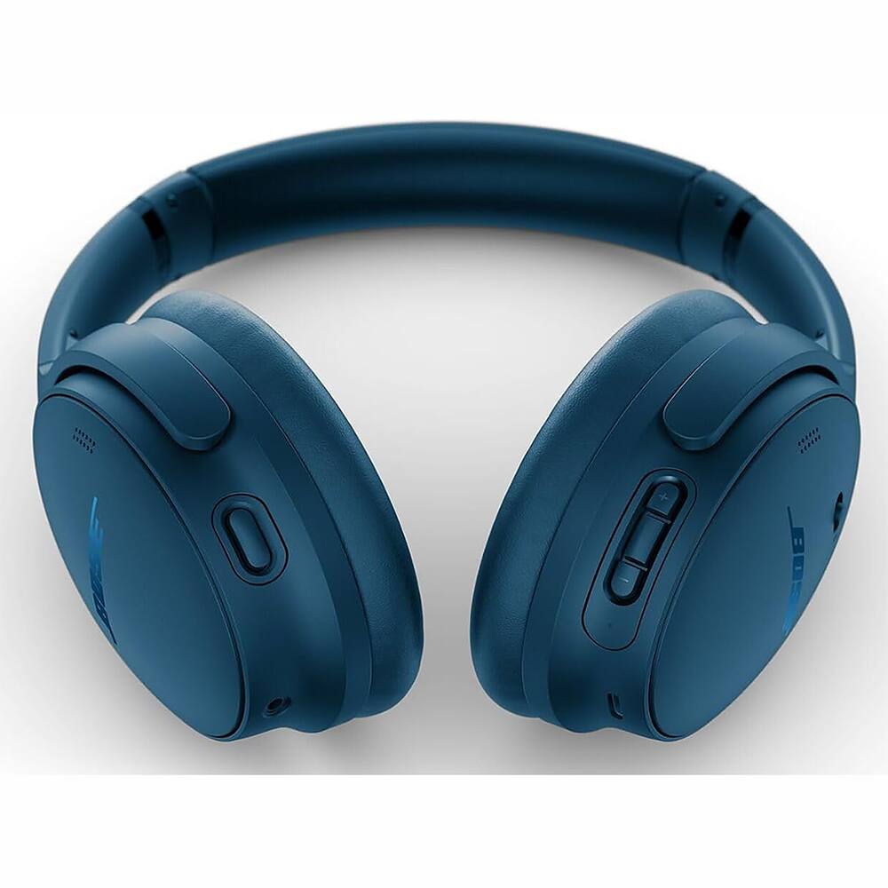 Left. Bose - QuietComfort Wireless Over-Ear Bluetooth Headphones + 26-Month Extended Warranty Protection - Twilight Blue.