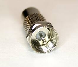 F Type Male To RCA Jack Adapter For Atari Systems By Mars Devices Vintage Wall Power Charger - Gray