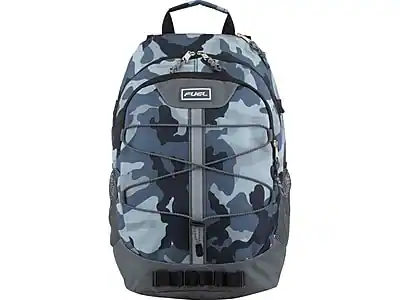 Front. FUEL - Terra Sport Bungee Backpack - Midnight Camo .