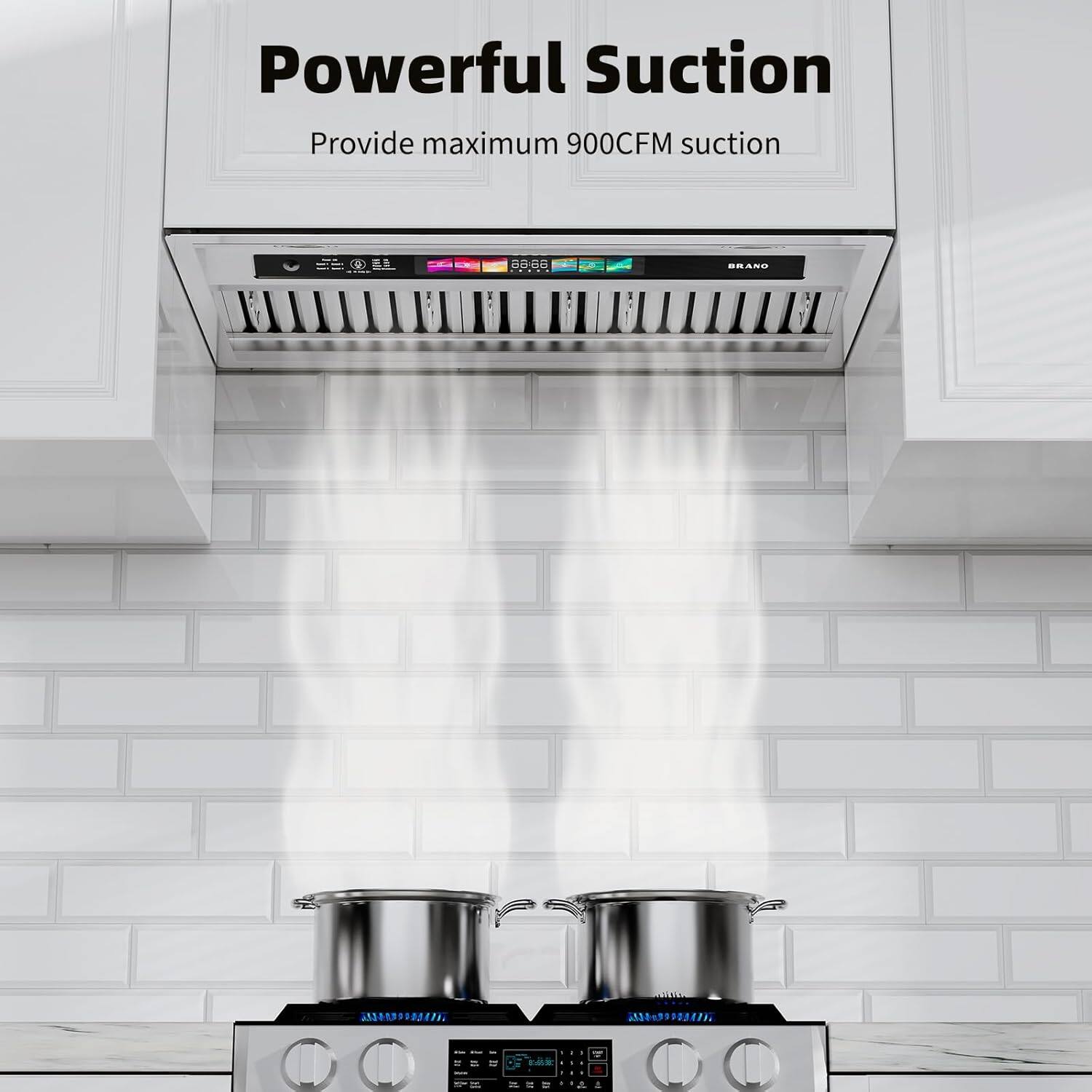 Powerful Suction  
Provide maximum 900CFM suction