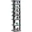 Alt View 15. Costway - Wooden Shoes Storage Stand 7 Tiers Shoe Rack Organizer Multi-shoe Rack Shoe box Black - Black.