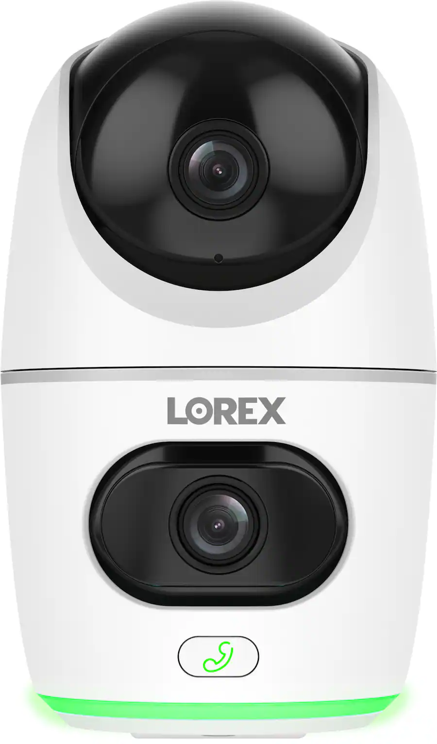 Lorex 2K Dual Lens Indoor Pan-Tilt Wi-Fi Security Camera White