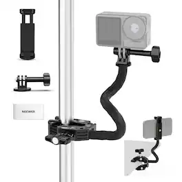 Neewer - Action Camera Mount Kit - Includes Super Clamp & Soft Tube for GoPro, Insta360, DJI & Phone