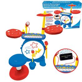 Lexibook - My Rock Band Complete Electronic Luminous Drums Set with Seat