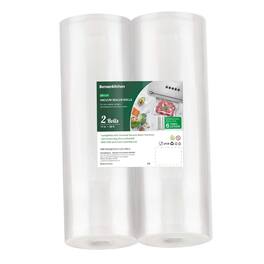Bonsenkitchen - Vacuum Sealer Bags - 11 in x 50 ft Rolls 2 Pack Seal Bags for Food Storage Saver - BPA Free -Customized Size Bag - Clear