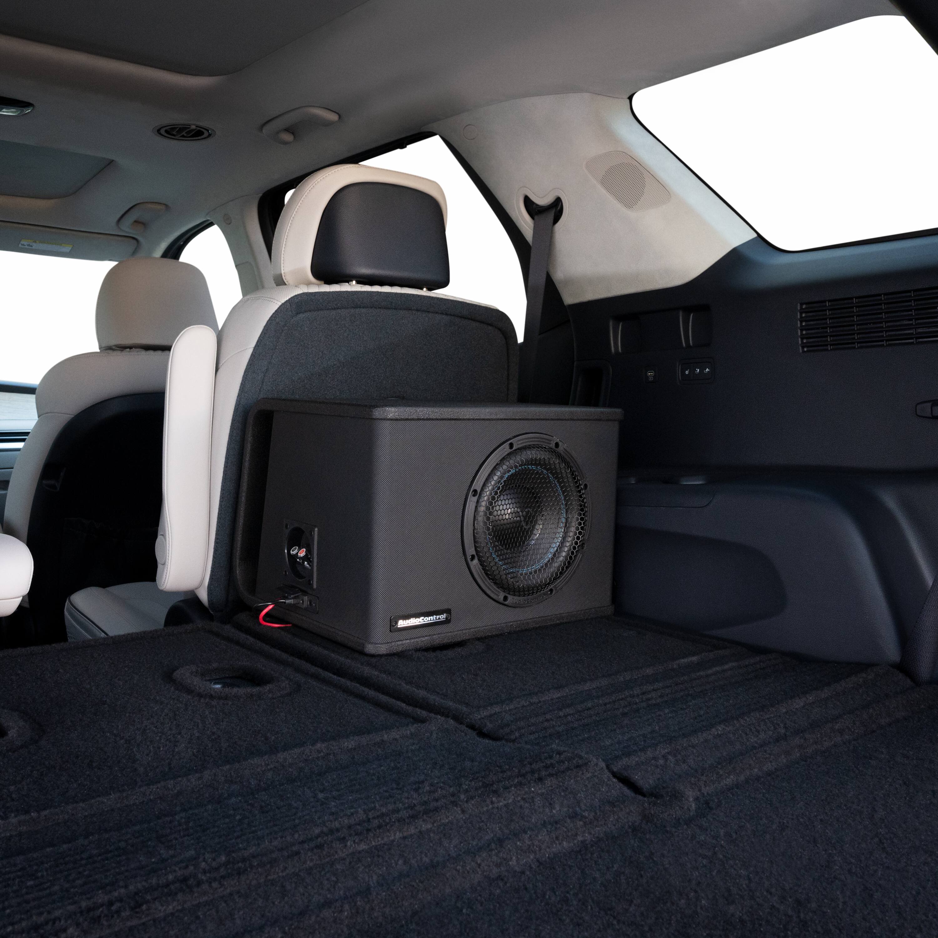 Alt View 23. AudioControl - Spike Series 8” Single-Voice-Coil 2-Ohm Loaded Vented Subwoofer Enclosure - Black.