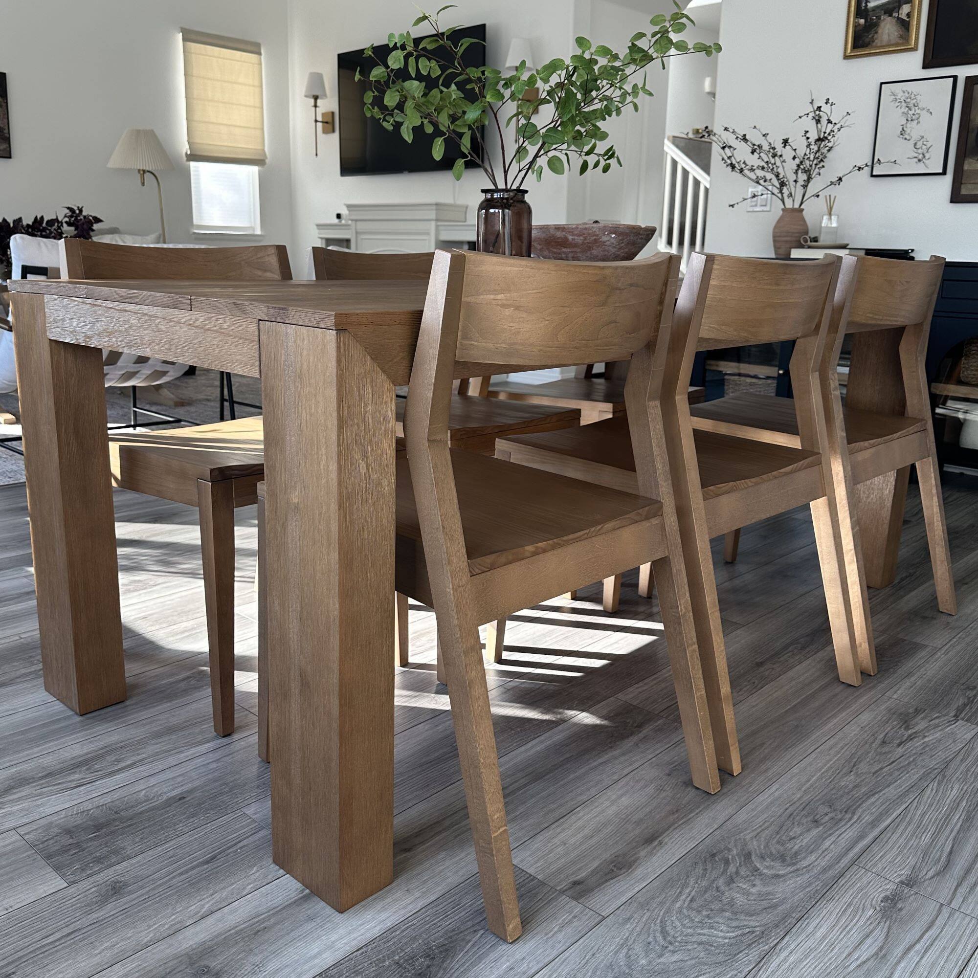 Alt View 8. Plank+Beam - Modern Dining Chair 4-Pack, Pecan - Pecan.