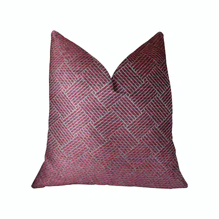 Front. Plutus Brands - Marble Arch Hadmade Throw Pillow (24" x 24") - Fuchsia.