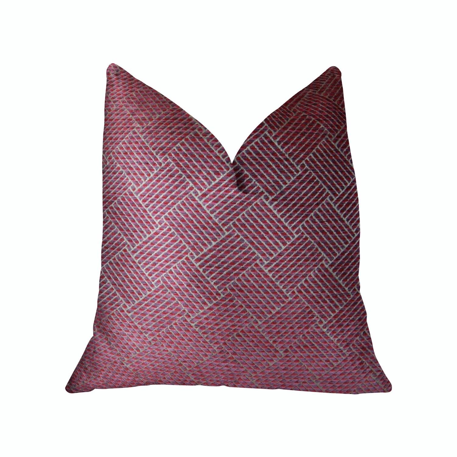 Front. Plutus Brands - Marble Arch Hadmade Throw Pillow (26" x 26") - Fuchsia.