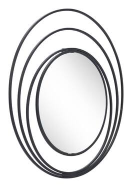Hivvago - Luna Round Mirror - Black