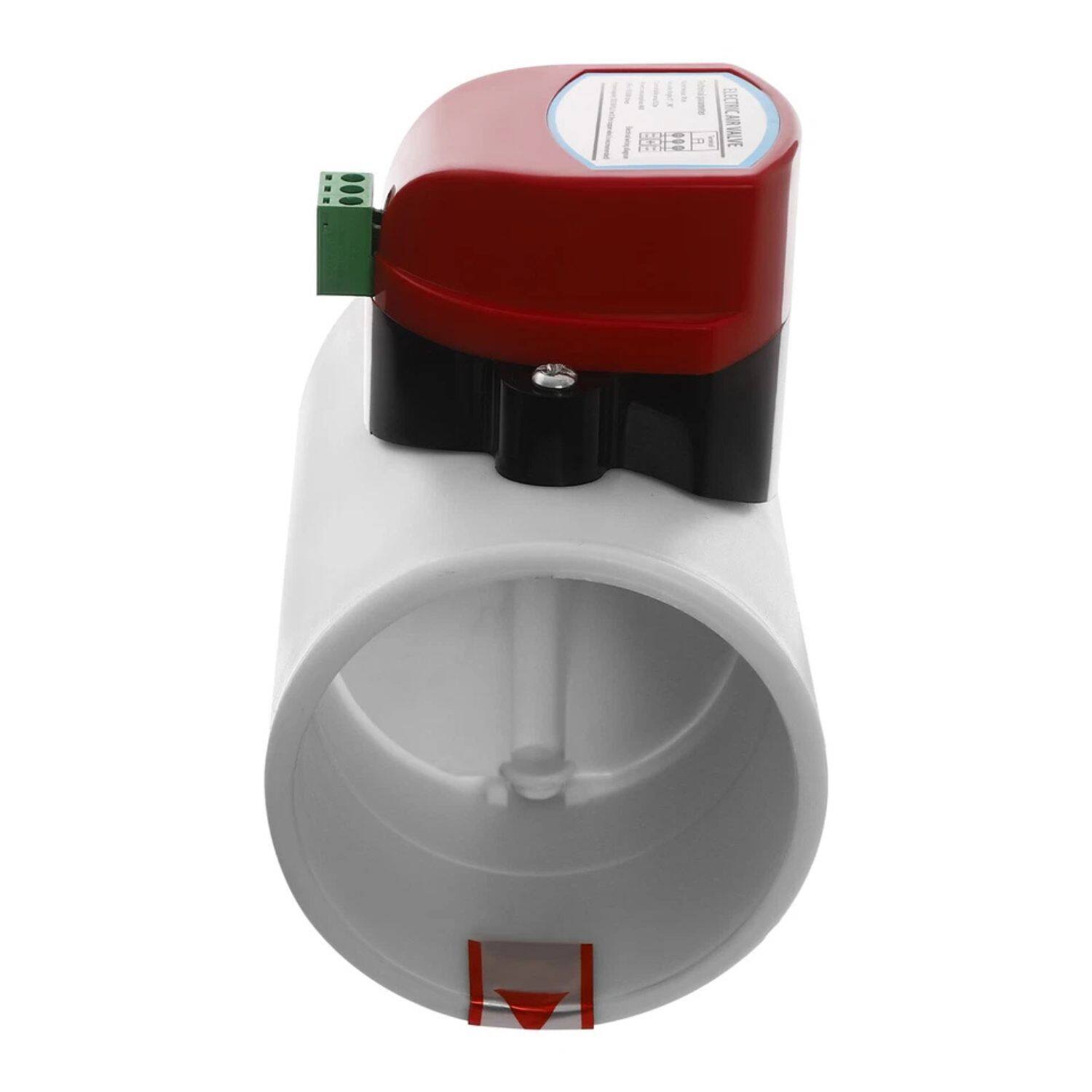 Alt View 2. Home Collection - 12V PVC Motorized Air Valve – HVAC Electric Duct Damper / Shut-Off Damper (0.2㎡ / 2.15 ft²).