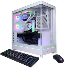 CyberPowerPC - Gaming Desktop - Intel Core Ultra 7 265KF 2024 - NVIDIA GeForce RTX 5070 Ti 16GB - 32GB DDR5 Memory - 2TB SSD Storage - White