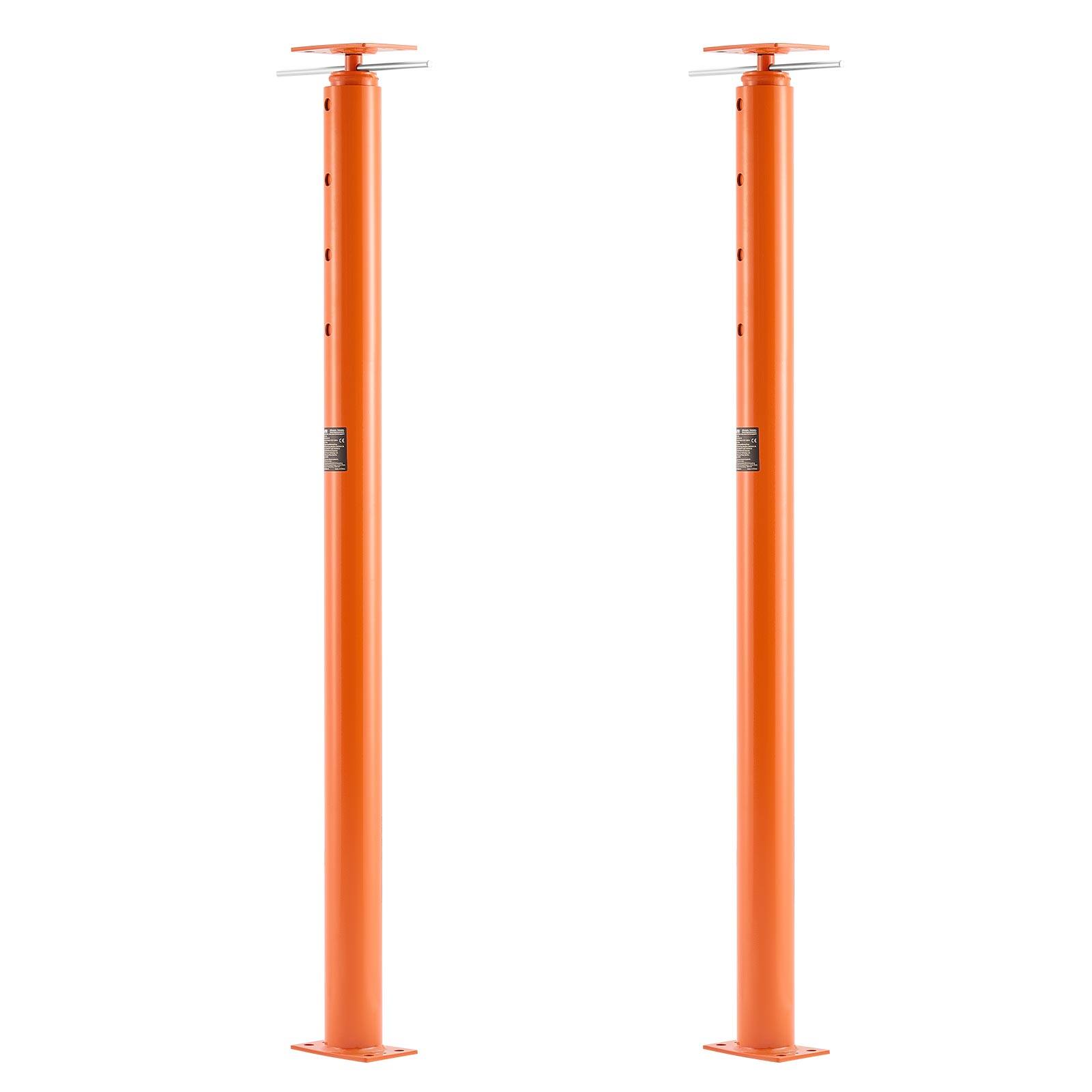 Alt View 5. VEVOR - House Floor Jacks, 2 Pack 54-150 Inch Height Range, 11200 lbs Max Load Capacity, Adjustable Support Beam Basement - Orange.