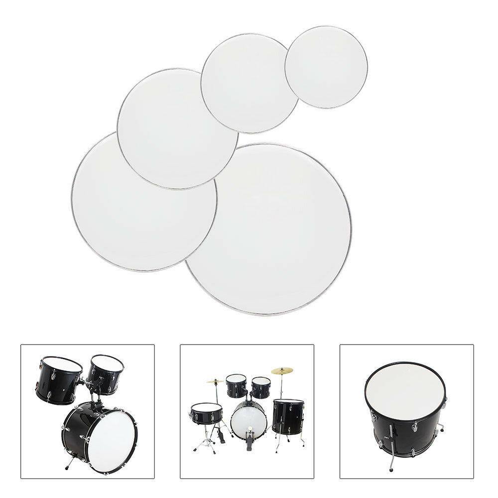 Front. Winado - New Professional 12" 13" 14" 16" 22" Drum Heads Drum Skins Set White.