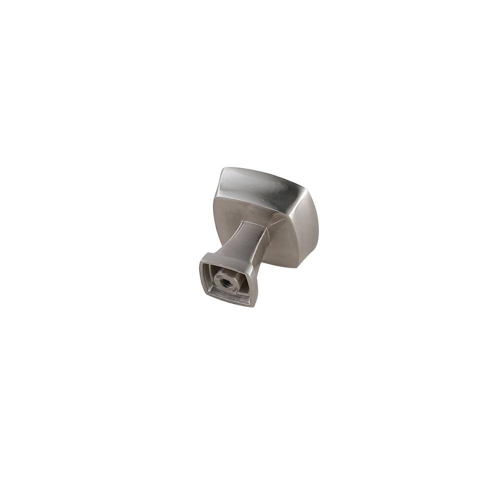 Left. Elegant Decor - Irvin 1.3" Brushed Nickel Square Knob Multipack (Set of 10) - Brushed Nickel.