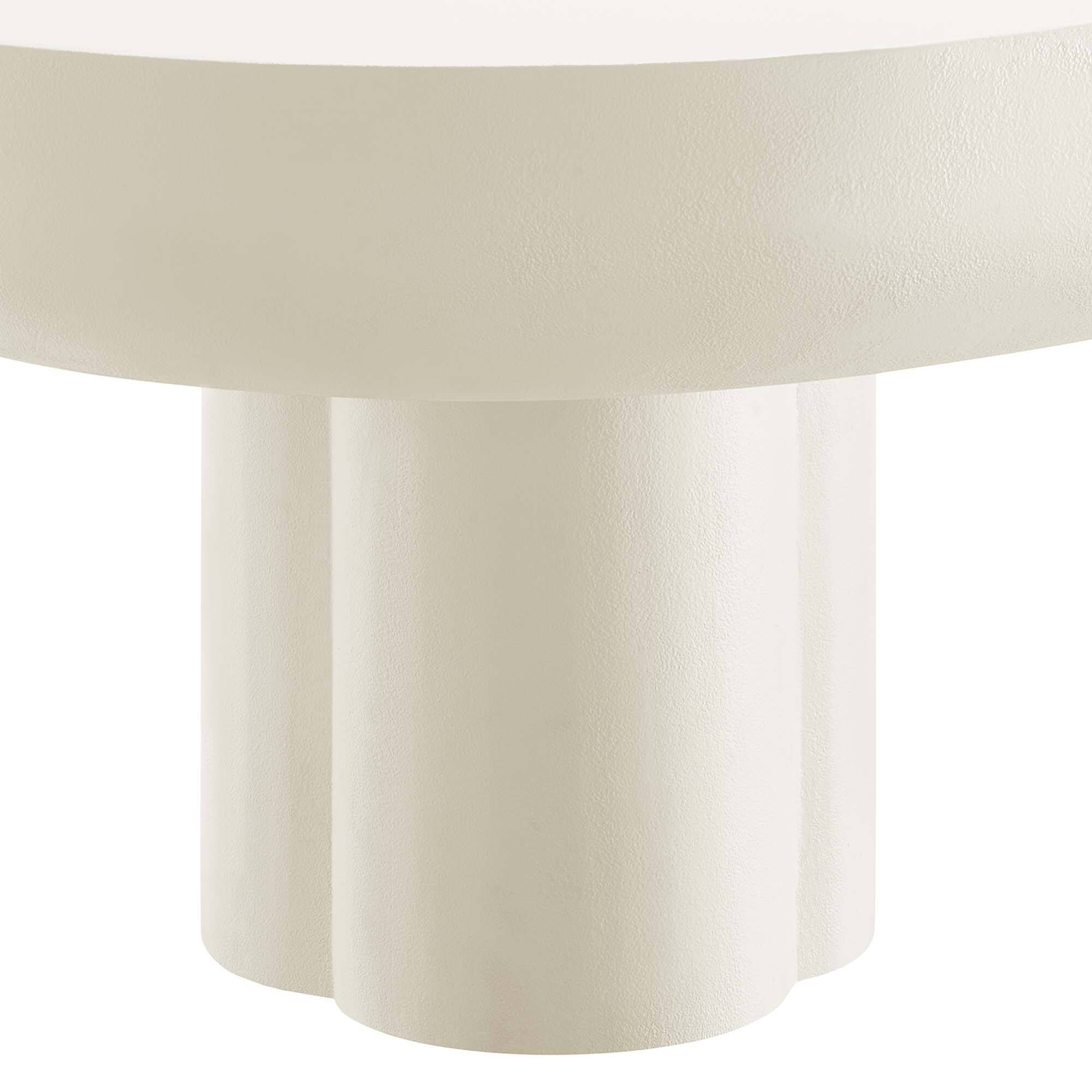 Alt View 5. Modway - Caspian Oval Concrete Coffee Table by Modway - White.