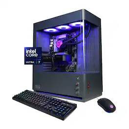 CyberPowerPC - Gaming Desktop - Intel Core Ultra 7 270K Plus 2026 - NVIDIA GeForce RTX 5070 12GB - 32GB DDR5 Memory - 2TB SSD Storage - Gray
