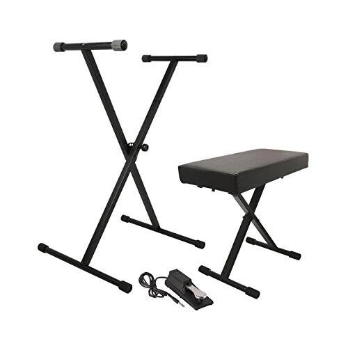 Alt View 7. On Stage Stands - On-Stage KPK6550 Keyboard Stand/Bench Pack with KSP100 Sustain Pedal,Black,12” x 17” - "NA".