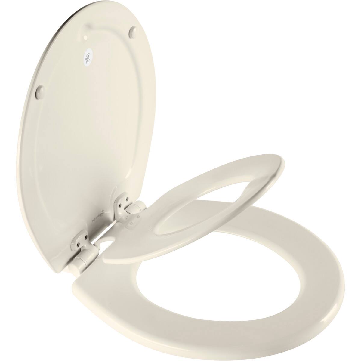 Front. BEMIS - NextStep2 Children's Round Closed Front Toilet Seat in Biscuit - Biscuit.