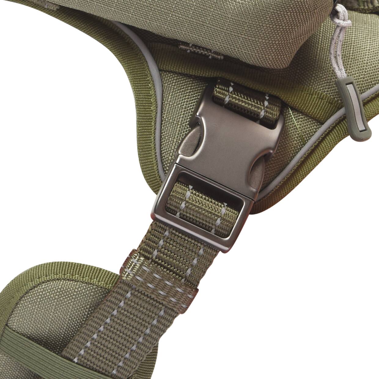 Alt View 2. PET MARVEL - PET MARVEL High-Perfomance Tactical Dog Harness with Backpack, No Pull Front Clip & Metal Buckles, Army Green XL - Army Green.