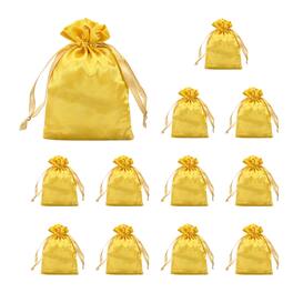 Unique Bargains - 12pcs 5.1" x 7.1" Party Favor Bags Favor Bags for Birthday Candy - Gold