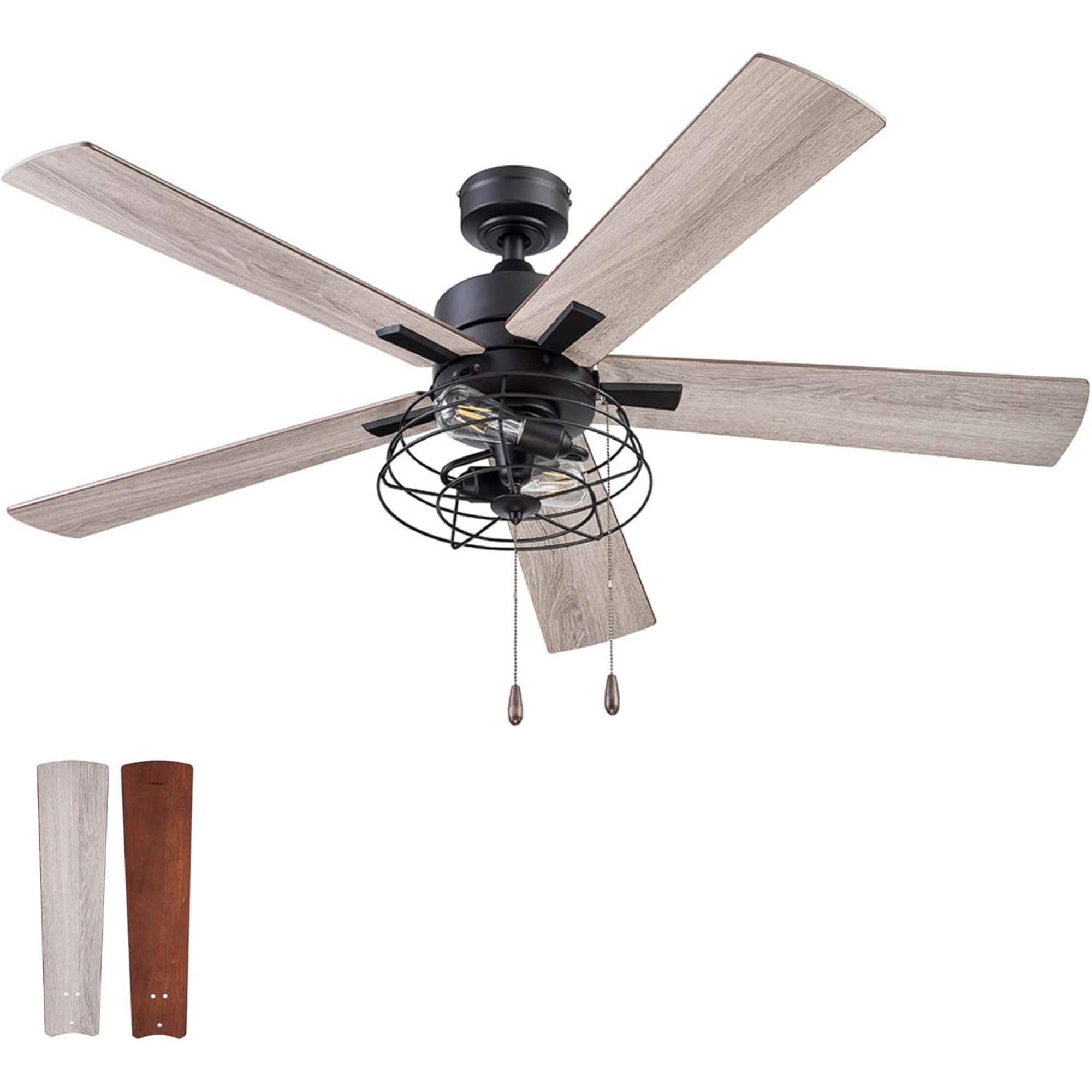 Prominence Home - Marshall 52 Inch Industrial Ceiling Fan, Pull Chain - Matte Black price history on PriceWatchPro