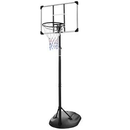 APRILSOUL - Portable Basketball Hoop 89ft 32 Backboard Wheels Youth Adults Indoor Outdoor - Transparent