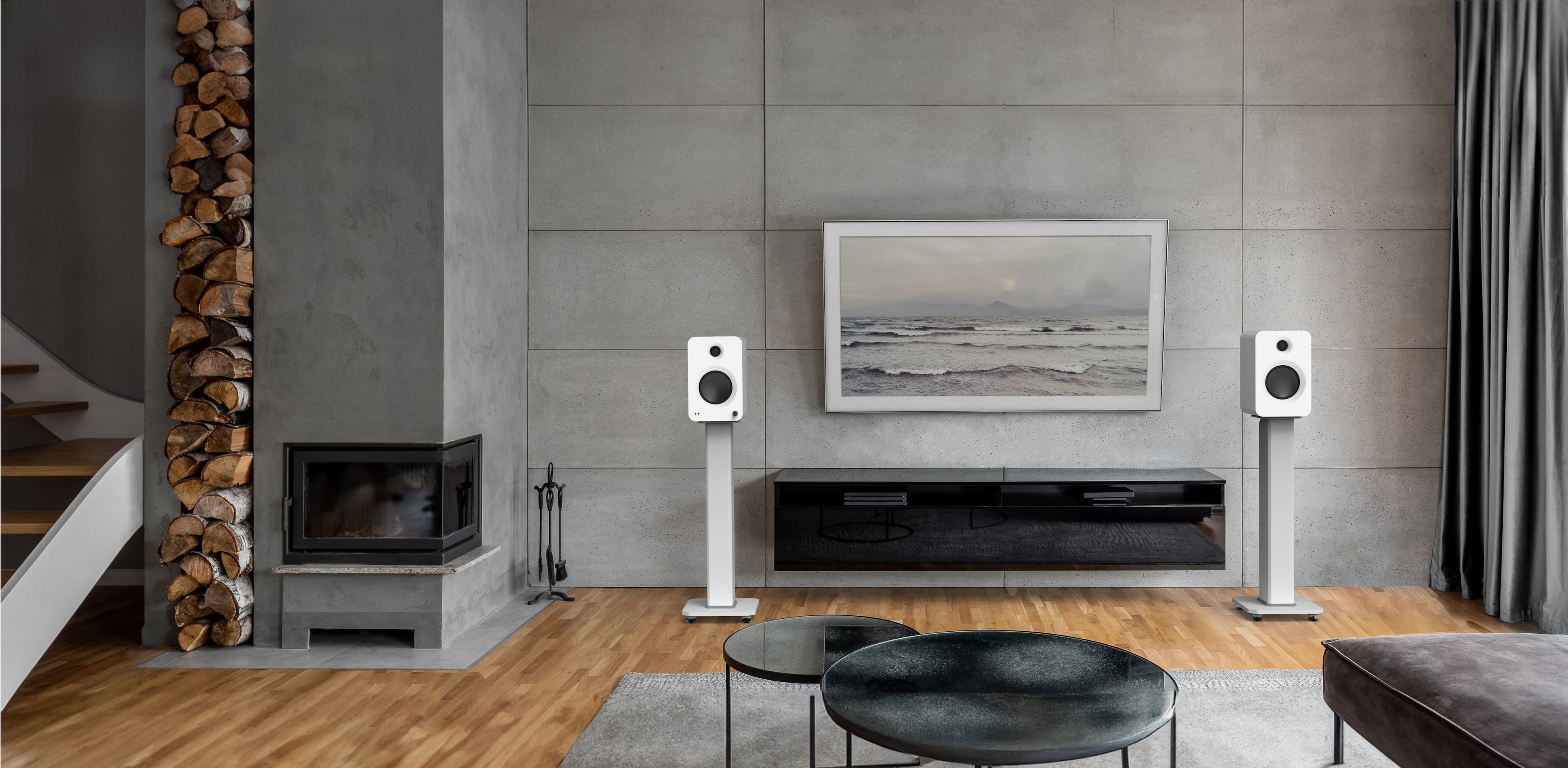 Kanto REN Powered Bluetooth Bookshelf Speakers Pair Matte