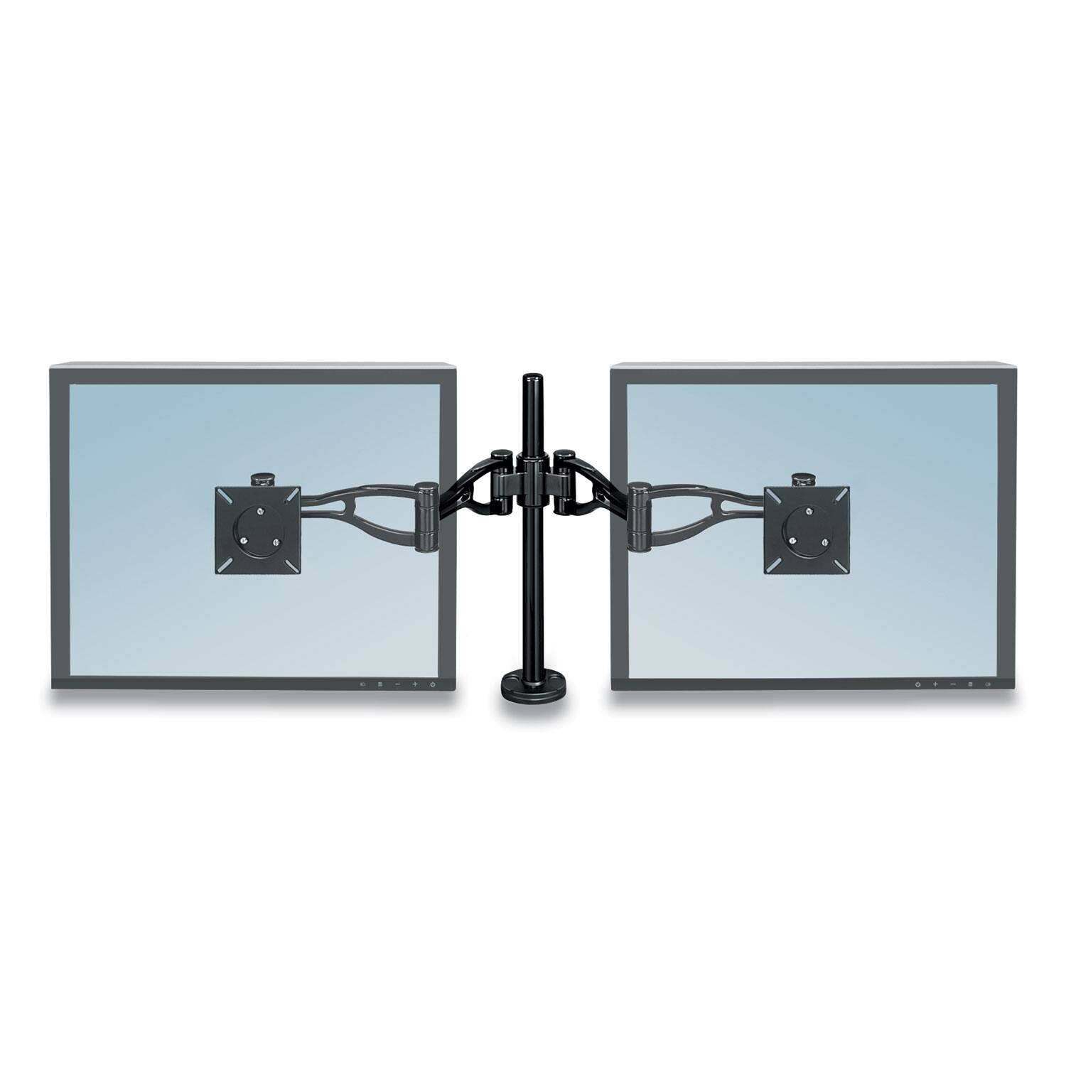 Alt View 1. Fellowes - 8041701 Professional Series Depth Adjustable Dual Monitor Arm with 24-lb. Capacity - Black.