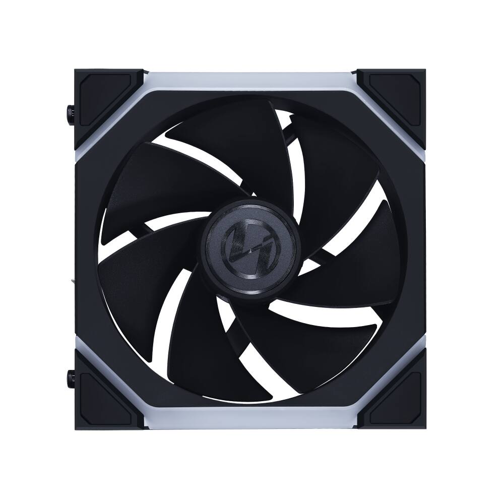 Angle. Lian Li - UNI FAN SL Flex 120mm Reverse Blade ARGB Fan, Single Pack, Controller Not Included - Black (12RSL1F1B) - Black.