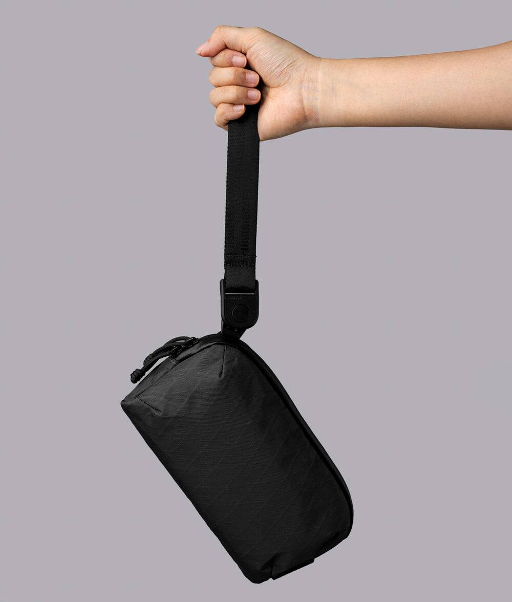 Alt View 7. ALPAKA - Flight Pouch Pro Passport Holder for Travel,Small Crossbody Bag for Men, phone holder bag,RFID sleeves for credit cards - Black X-Pac X42.