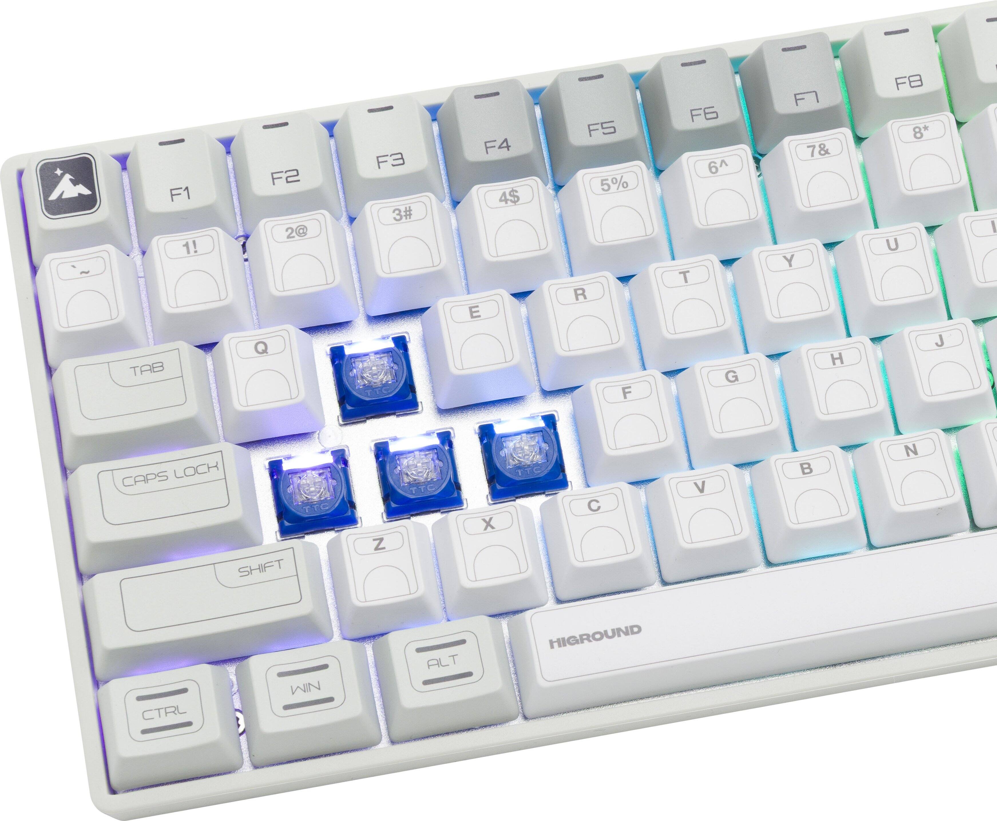 F1 1! TAB F2 2@ F3 3# F4 4$ F5 5% F6 6^ F7 7& F8 8*  
Q W E R T Y U I O P  
A S D F G H J K L  
Z X C V B N M  
CAPS LOCK SHIFT CTRL WIN ALT  
HIGROUND