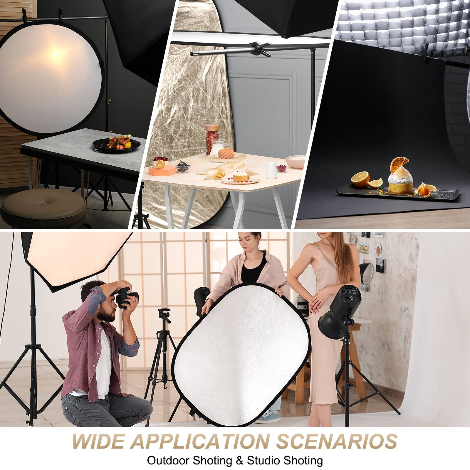 WIDE APPLICATION SCENARIOS  
Outdoor Shooting & Studio Shooting