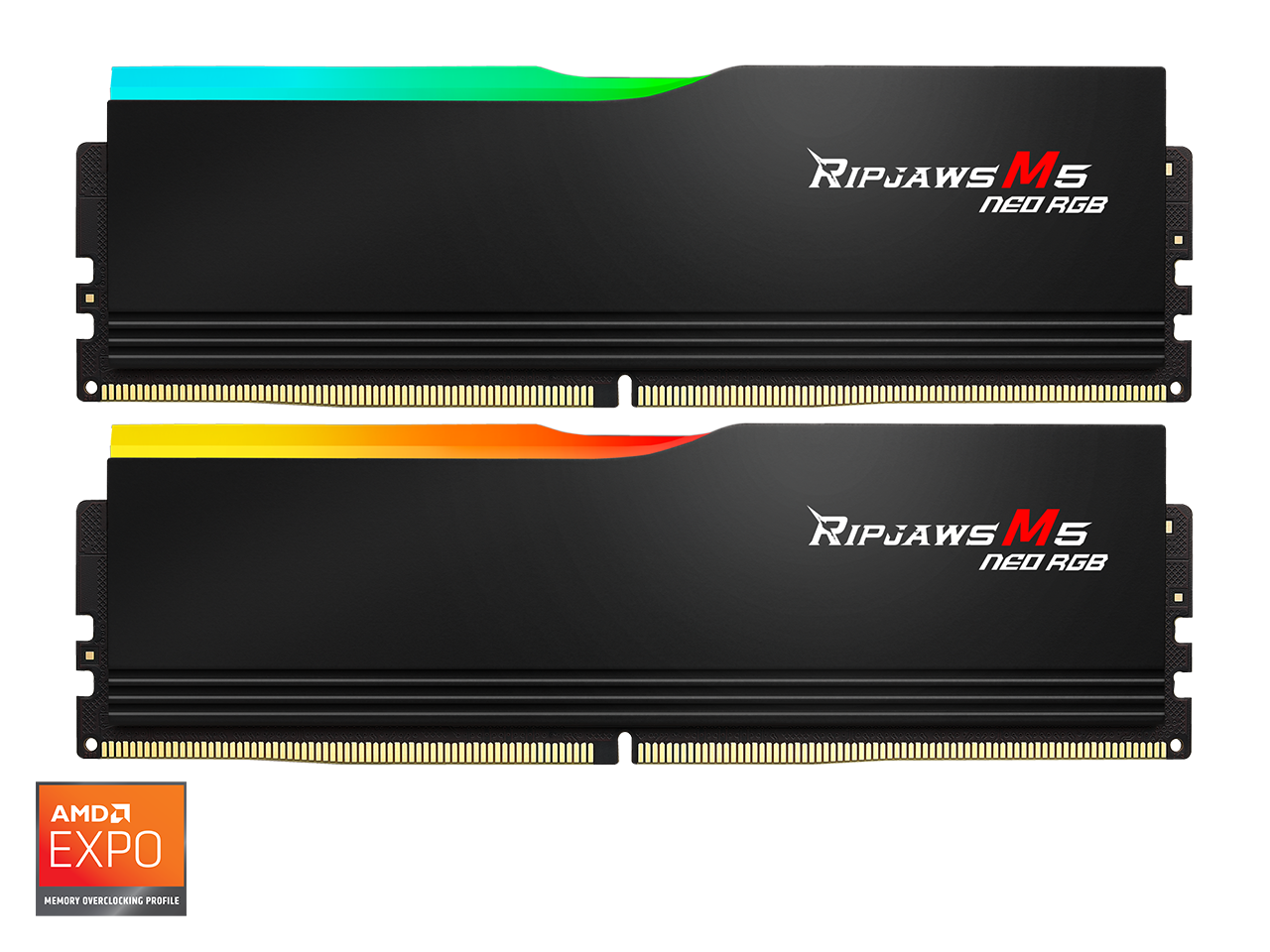 G.SKILL - Ripjaws M5 Neo RGB Series 32GB (2 x 16GB) 288-Pin PC RAM DDR5 6000 (PC5 48000) Desktop Memory - Black