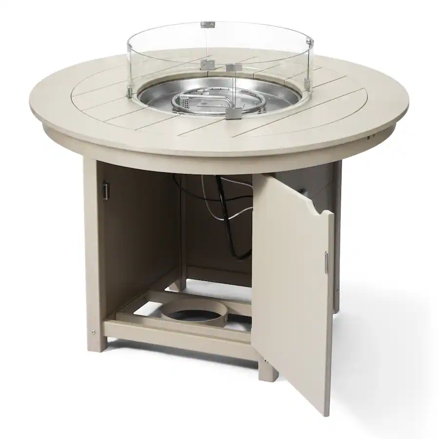 WestinTrends Helios 47" Modern Outdoor Patio Propane Gas Round Fire Pit ...