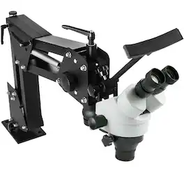 VEVOR - Micro Inlaid Mirror Multi-Directional Microscope with Spring Bracket Multi-Directional Micro-Setting Microscope - Black