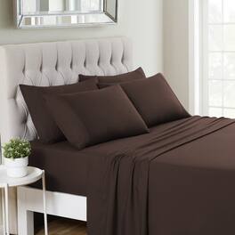 Sweet Home Collection - Deluxe Microfiber Sheet Set with Bonus Pillowcases, Ultra Soft 1500 Series, Split King - Brown