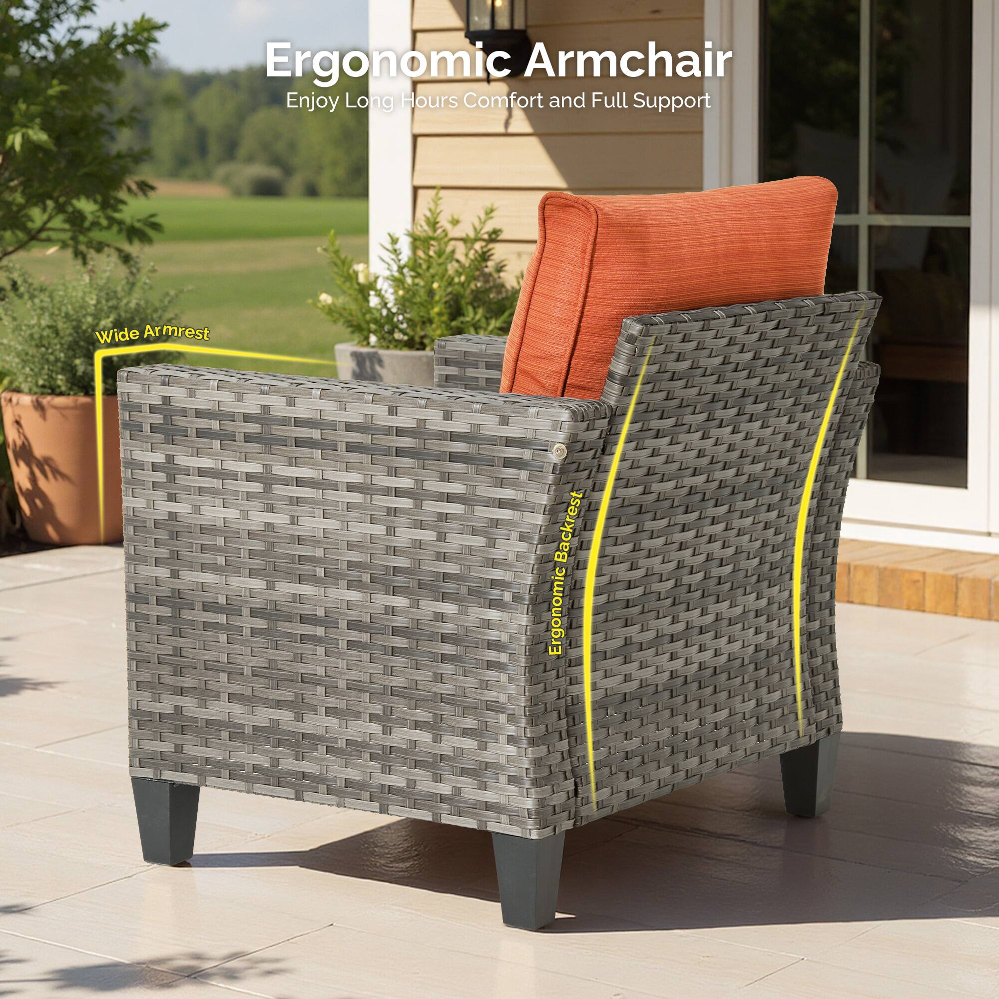 Ergonomic Armchair  
Enjoy Long Hours Comfort and Full Support  
Wide Armrest  
Ergonomic Backrest