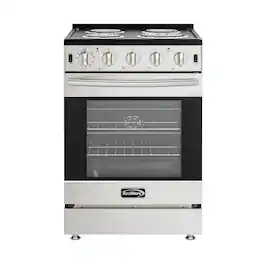 Koolmore - 24 in. 4-Coil Electric Oven Range, 240V in Stainless-Steel (KM-SERC24-SS) - Stainless Steel