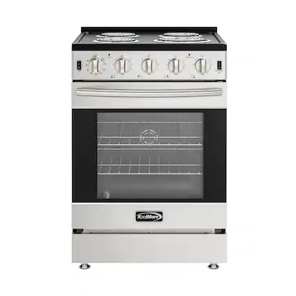 Front. Koolmore - 24 in. 4-Coil Electric Oven Range, 240V in Stainless-Steel (KM-SERC24-SS) - Stainless Steel.