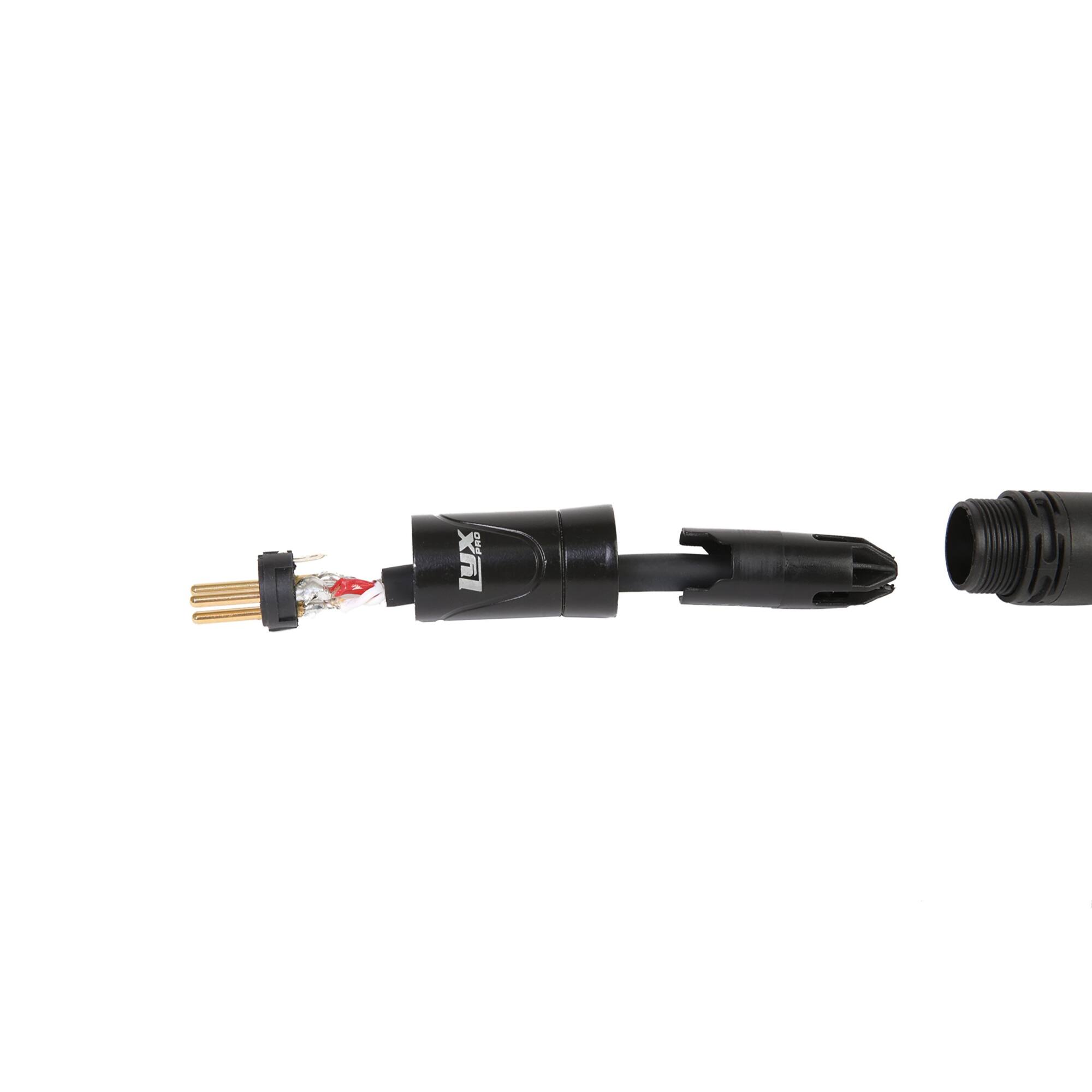 Alt View 4. Lyxpro - 10 ft Male XLR to 1/4" TRS, Star Quad Microphone Cable with High End Sound Clarity - Black - Black.