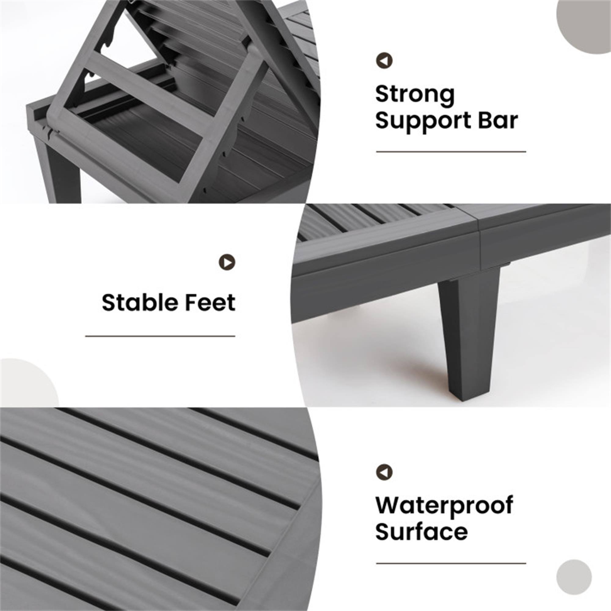 - Strong Support Bar
- Stable Feet
- Waterproof Surface