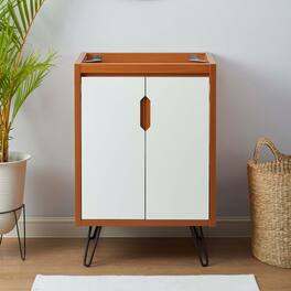 Modway - Energize Bathroom Cabinet Basin Not Included - Cherry White