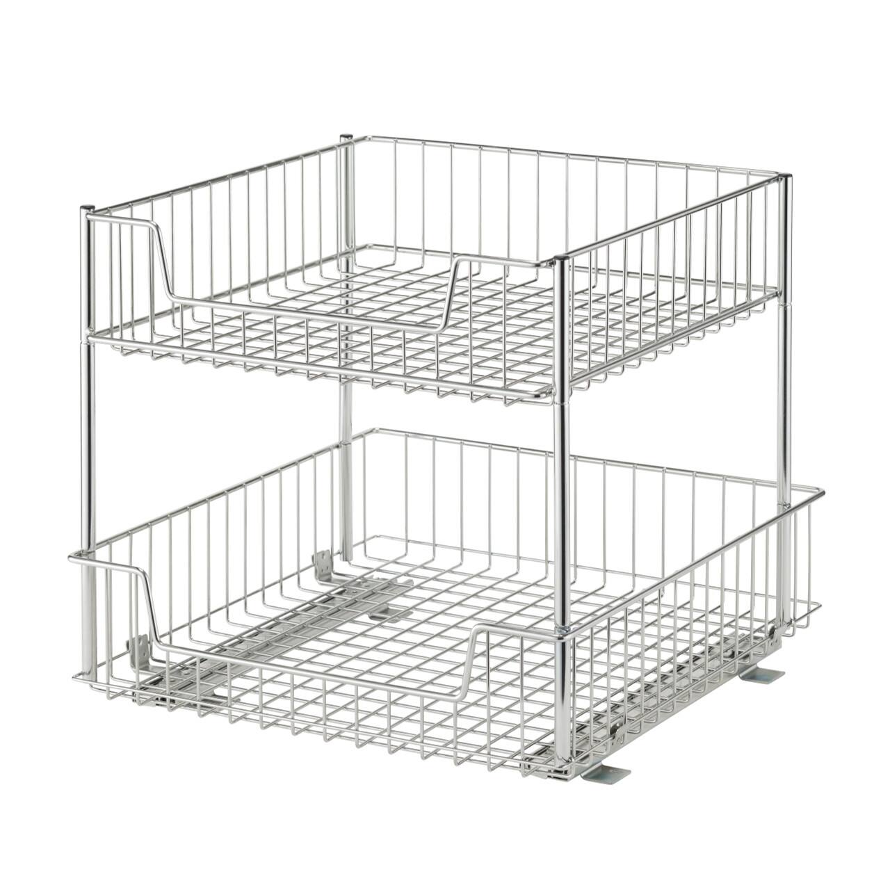 Alt View 15. TRINITY - 2-Tier Large Sliding Drawer Chrome - Chrome.